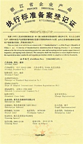 龍翔執(zhí)行標準登記證