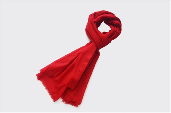 羊毛披肩 純色披肩 紅色披肩