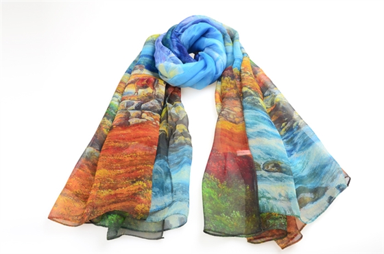 真絲圍巾 印花圍巾 圍巾批發(fā)