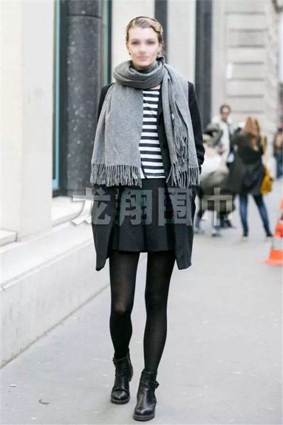 圍巾上身效果 圍巾上身效果