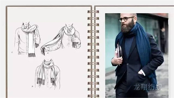男士圍巾簡單圍法2 男士圍巾簡單圍法2