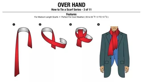 男士圍巾圍法 男士圍巾圍法