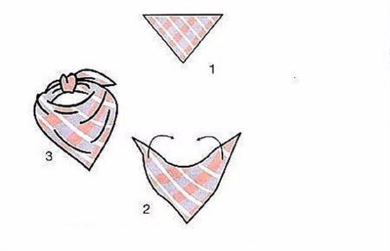 絲巾三角打結(jié)