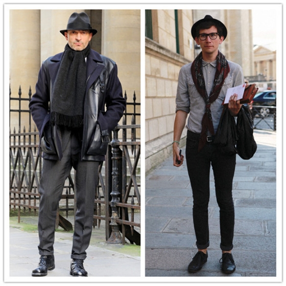 男士圍巾搭配方法:打結式 男士圍巾搭配方法:打結式