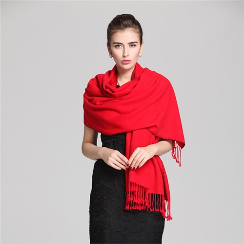 紅色竹纖維披肩