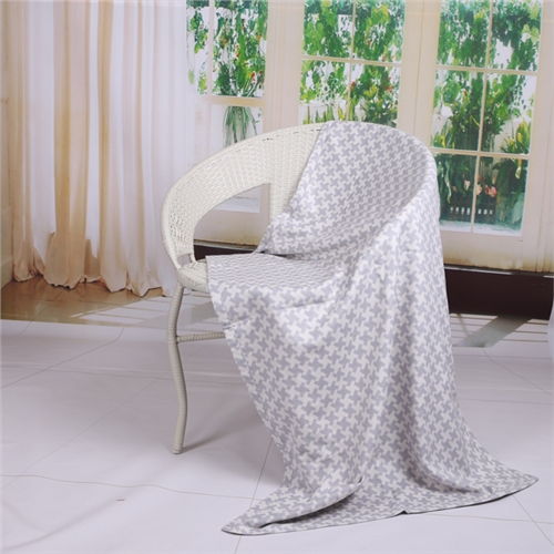 千鳥格真絲毯子