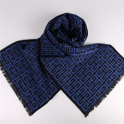 藍色格紋圍巾
