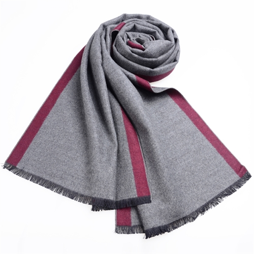 男士真絲拉毛圍巾