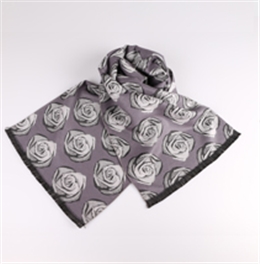玫瑰花提花圍巾