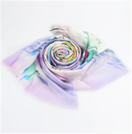 新款羊毛噴繪圍巾