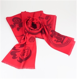 招財進寶紅圍巾 招財進寶紅圍巾