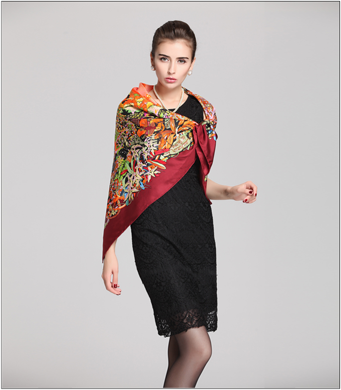 真絲圍巾  印花圍巾 真絲圍巾  印花圍巾