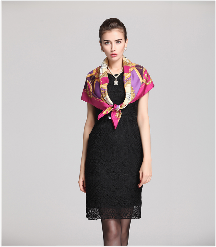 時尚印花絲巾 真絲圍巾