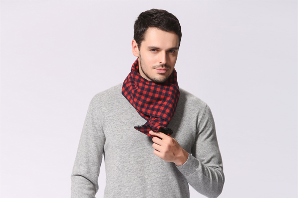 真絲圍巾 男士圍巾 格子圍巾