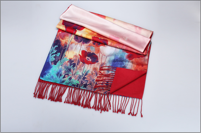 真絲印花披肩 復合披肩 女士披肩 真絲印花披肩 復合披肩 女士披肩