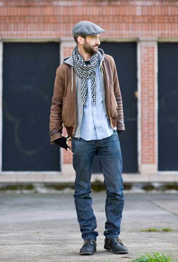 男士圍巾的搭配 男士圍巾的搭配