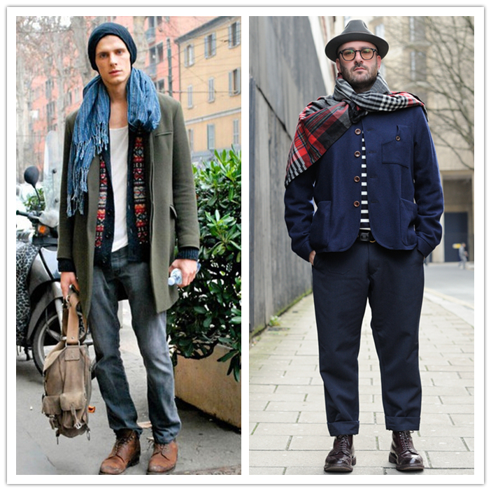 男士長款圍巾另類披掛式 男士長款圍巾另類披掛式