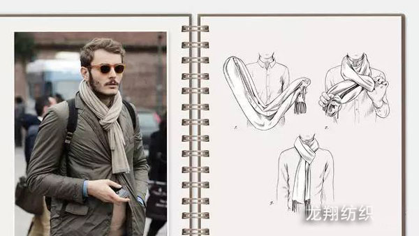 男士圍巾簡單圍法1 男士圍巾簡單圍法1