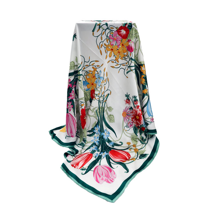 繁花似錦絲巾整體圖 繁花似錦絲巾整體圖