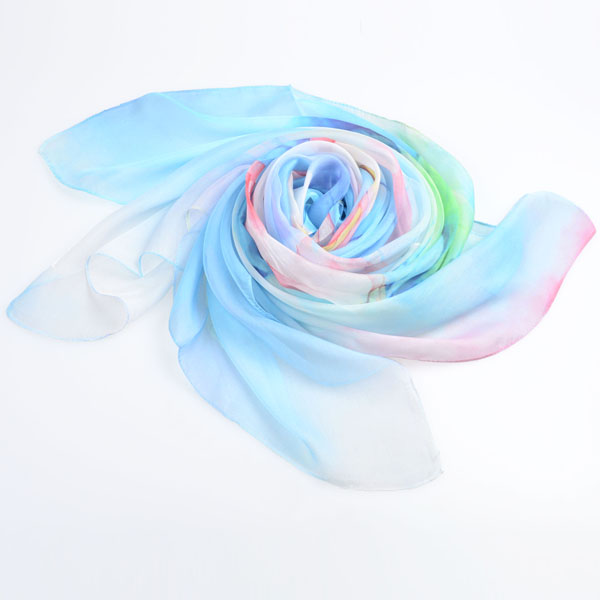 女士印花真絲絲巾 女士印花真絲絲巾