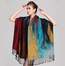 女士油畫藝術披肩 女士油畫藝術披肩