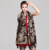 提花豹紋披肩 提花豹紋披肩